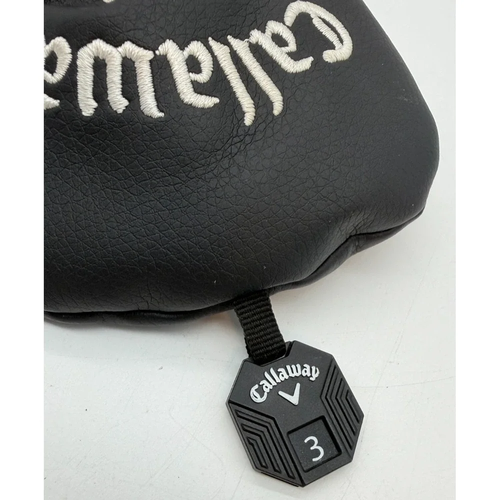 Callaway Fairway Wood Headcover Black White Golf Club Adjustable Number Tag OEM